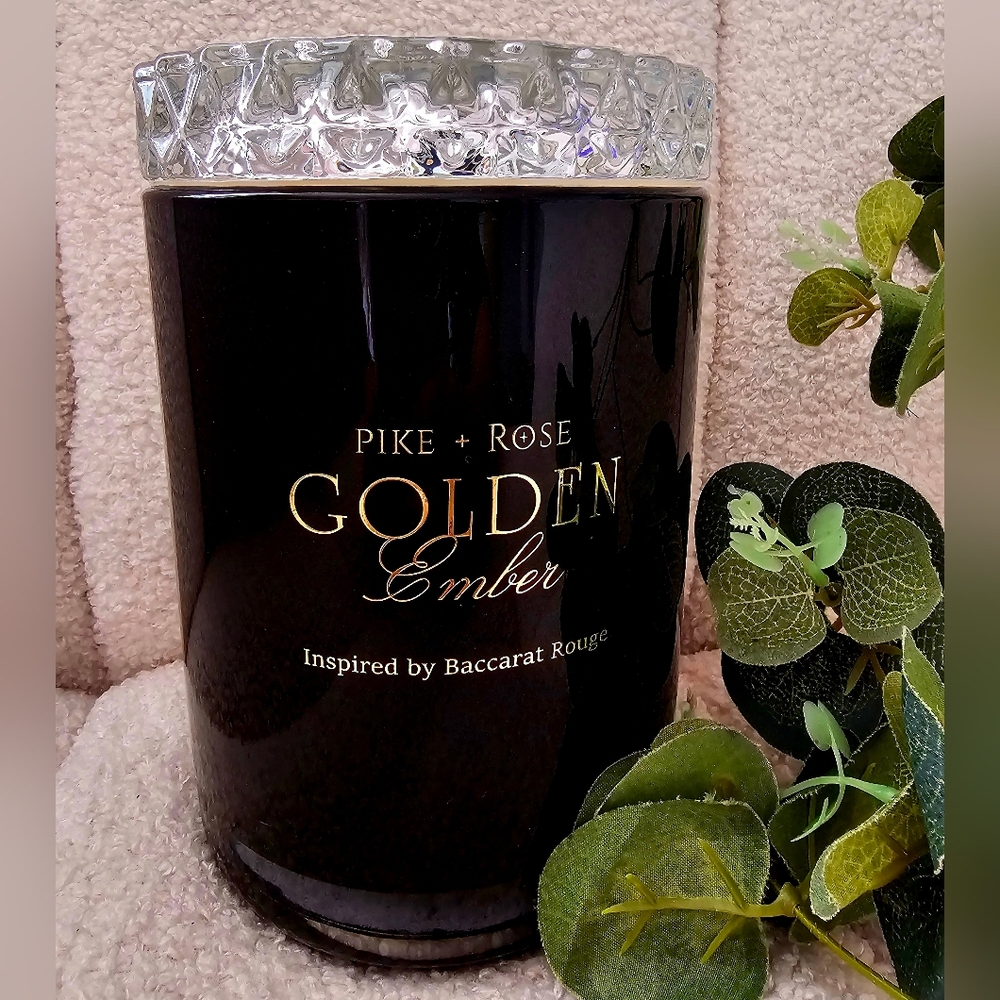 Pike+Rose GOLDEN Ember Candle: Inspired by Baccarat Rouge